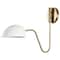 Nuvo Trilby 1-Light Wall Sconce - Matte White with Burnished Brass 60/7392 - alternate 1